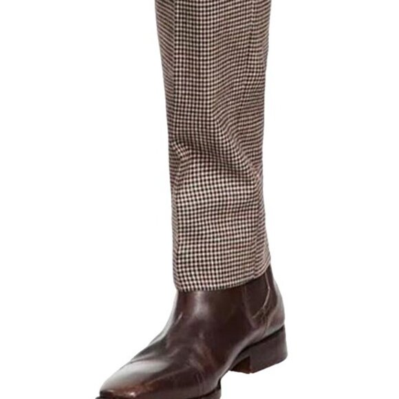 NEW Bar III Check Print Suit Separate Slim Fit Suit Pants Burgundy/Black, 30x32 - Picture 9 of 15